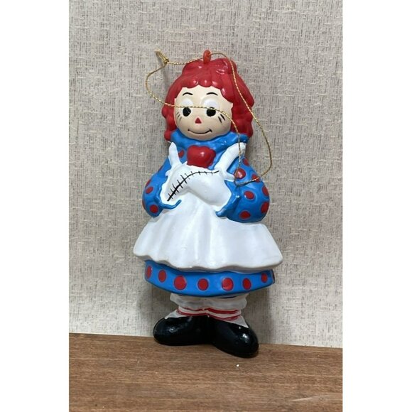 Vintage 1992 Raggedy Ann Ornament Plastic Blow Mold Appx 3 Inch - Picture 8 of 9